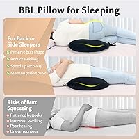 Vista 2 de AOSSA BBL - Almohada después de cirugía para dormir, levantamiento de glúteos brasileño postcirugía para sentarse a conducir, cojín de asiento