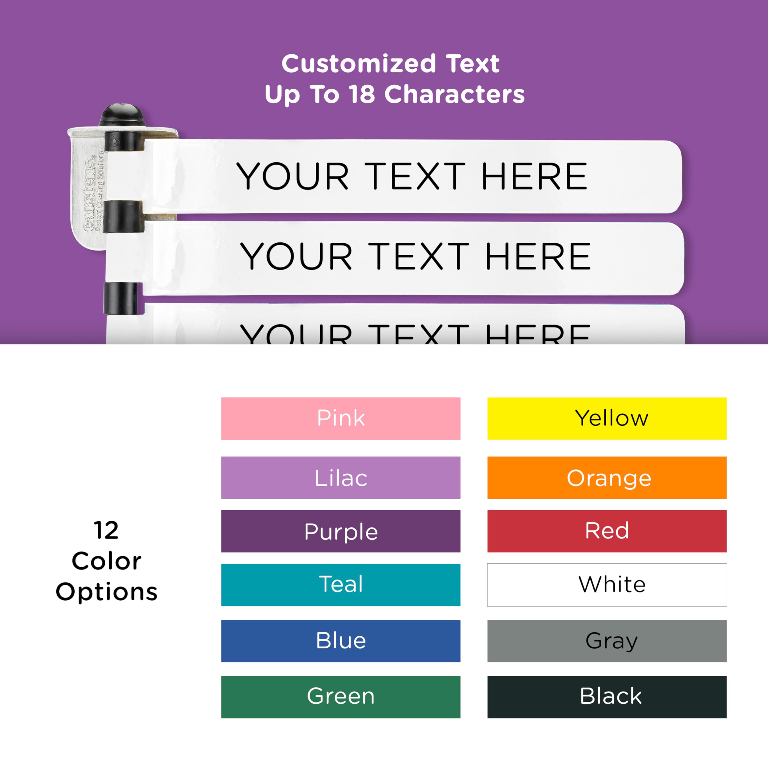 Carstens Custom Color with Text Exam Room Status & Signal Flags