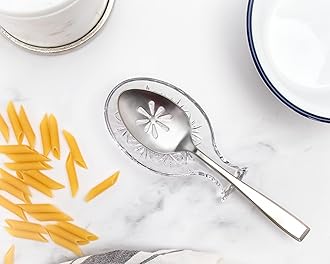 Spoon Rest for Kitchen, Crystal Glass Spoon Holder Rest - Dublin Collection - Set of 2