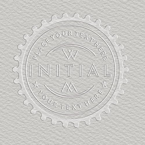 Miniatura 1 de Trodat Iniciales personalizadas y estampado de texto - Sello de relieve de mano - redondo, 1.625 pulgadas