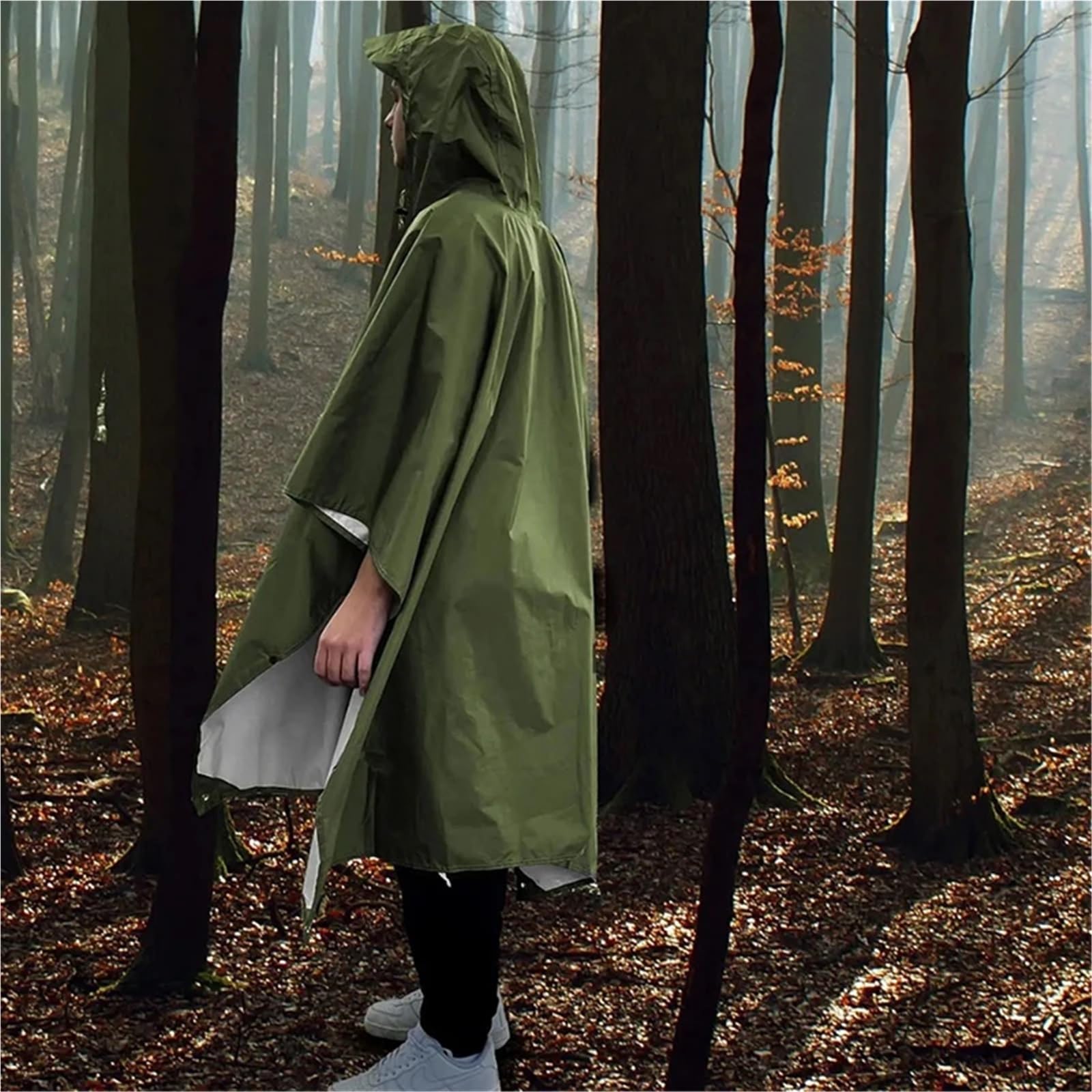 Poncho de lluvia resistente for mochilero, impermeable, ligero, for adultos, de emergencia, for acampar, impermeable Universal for hombres y mujeres Para Hombre y Mujer