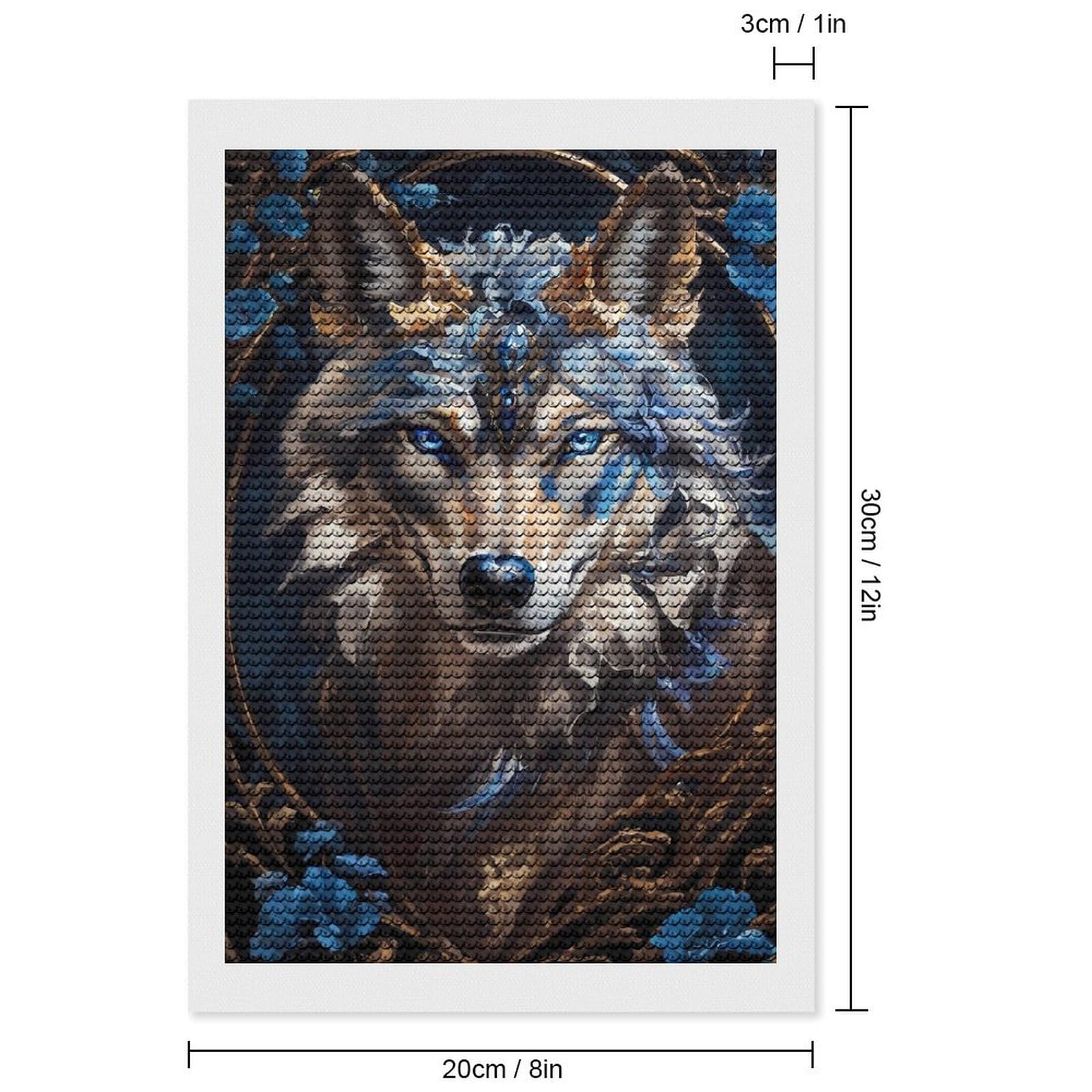 Generisch 5D Weißer Wolf Im Winter Diamant Paintin Produktbild-Vorschau 3