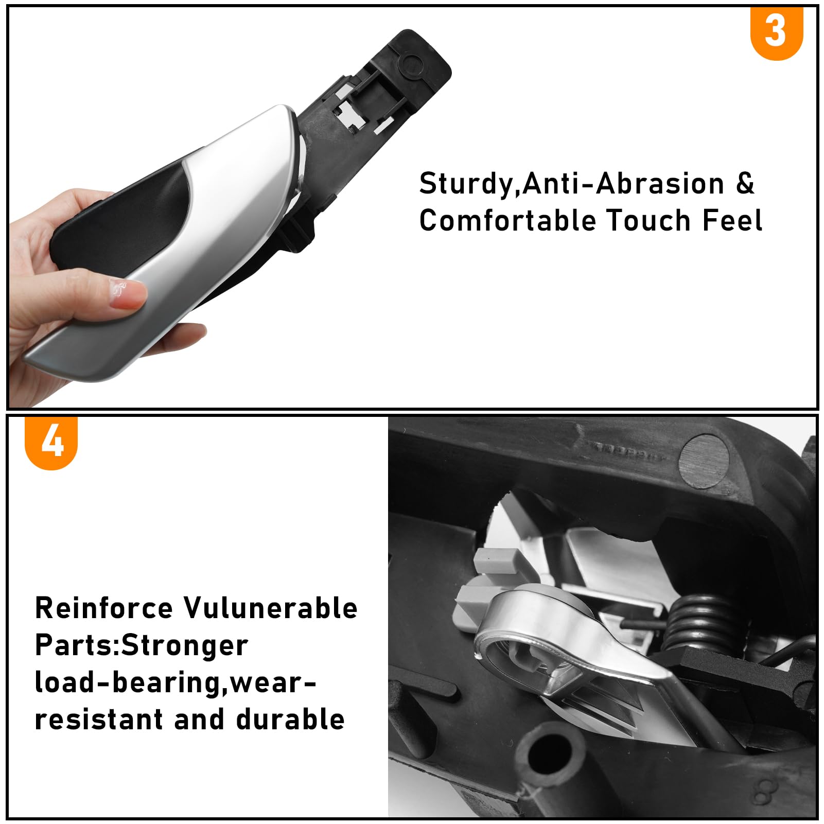 TTCR-II Compatibile con Maniglia Alfa Romeo Giulietta 2010-2019 Maniglie Interne per Portiere Auto Alfa Romeo 156092165 Maniglie Interne Porte Giulietta Maniglia Della Porta Destra -Destra Anteriore
