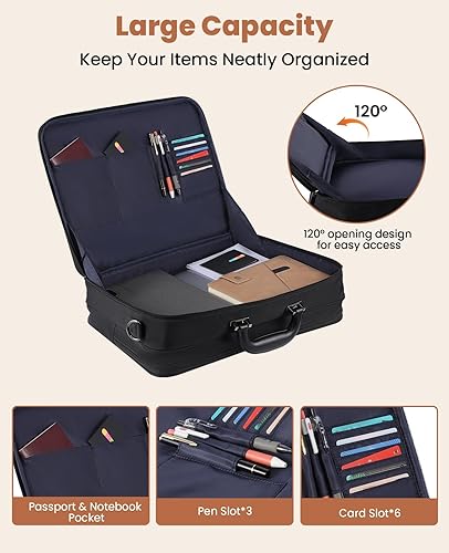 Miniatura 4 de Jetviivid Maletín para laptop para hombres 15.6 pulgadas, bolsa de portátil ligera, bolsa de trabajo de negocios, funda de transporte para