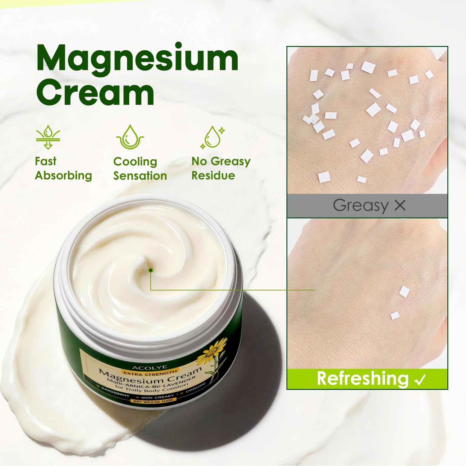 Total Relief Extra Strength Magnesium Cream with Arnica, MSM and Vitamin B6, 4 Ounce
