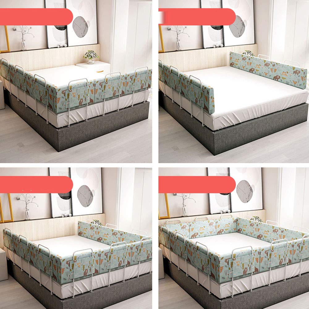 Barandilla de Cama para bebé, Protector de Cama, Barrera de Espuma viscoelástica apilable y empalmable para Cama Infantil, Ideal para Viajes, hogar y niños, Color Blanco, 58 cm.
