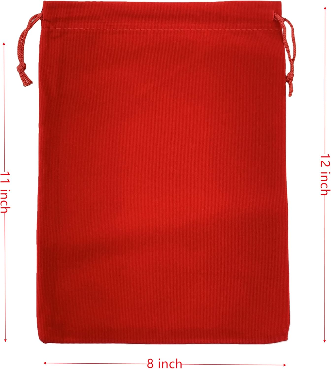 Palmhomee Pack of 12 8x12 Inch Velvet Drawstring Bags Gift Bag Velvet Pouch For Jewelry Wedding and Party Favor (Red) - Image 2