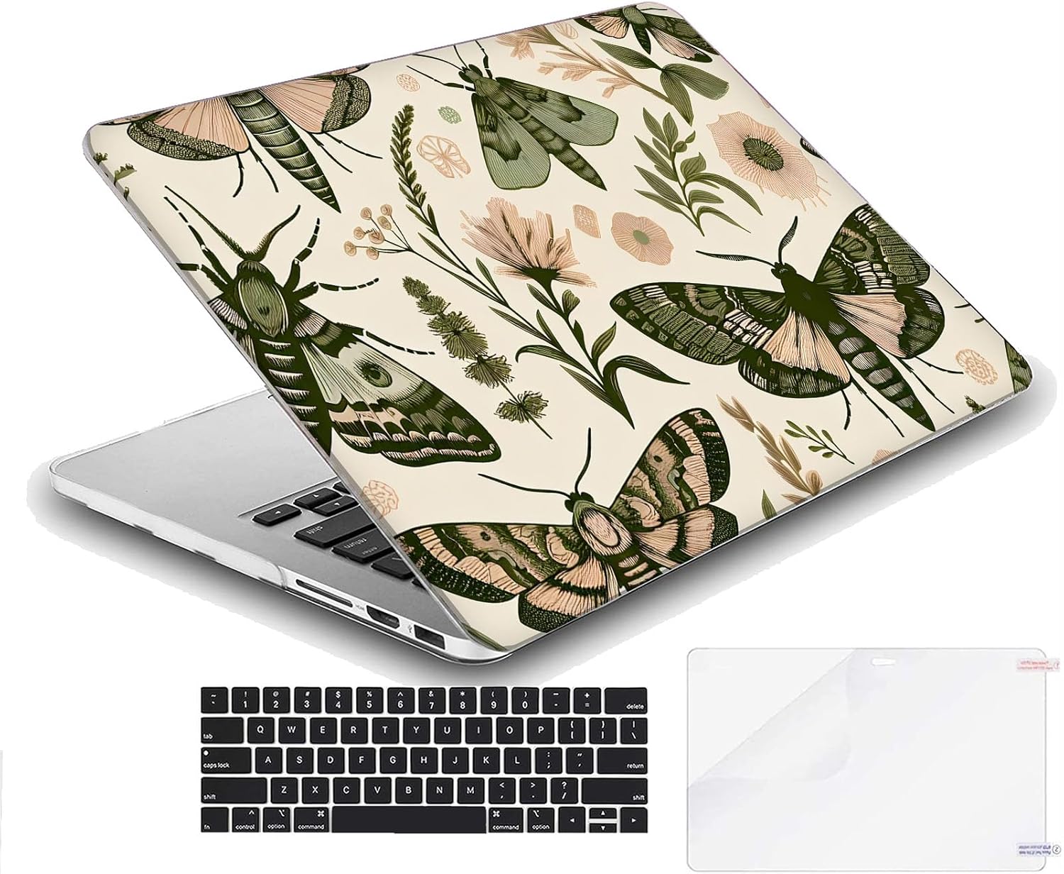 Compatible with MacBook Neo 13-inch, Hard Shell Case with Keyboard Cover and Screen Protector (A3404 A18 Pro chip, 2026 Release) - Butterflies MC21173