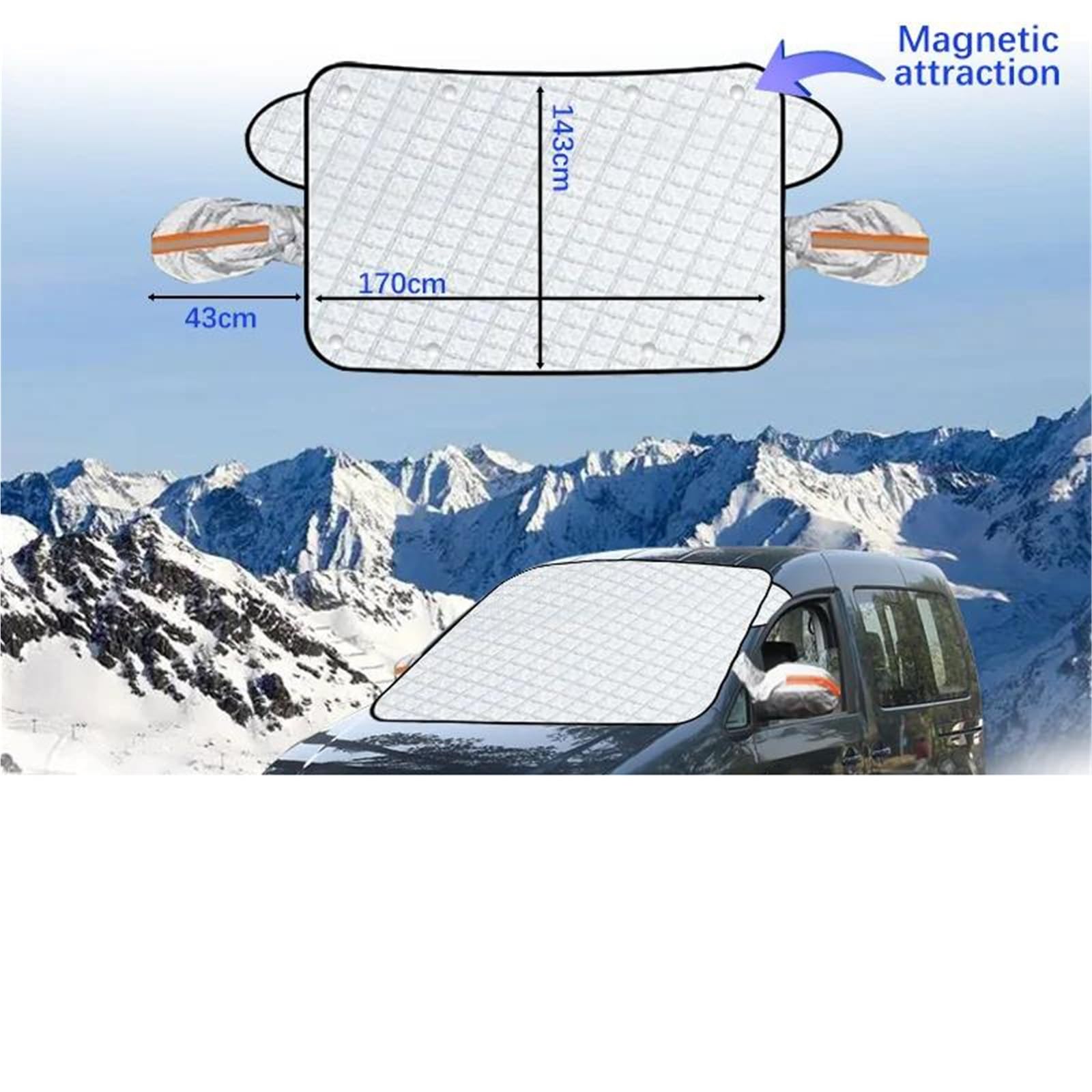 Auto-Außenzubehör Auto-Schneeschutz Für Die Windschutzscheibe, Wasserdicht, EIS- Und Frost-Sonnenschutz Für V&w Für Caddy