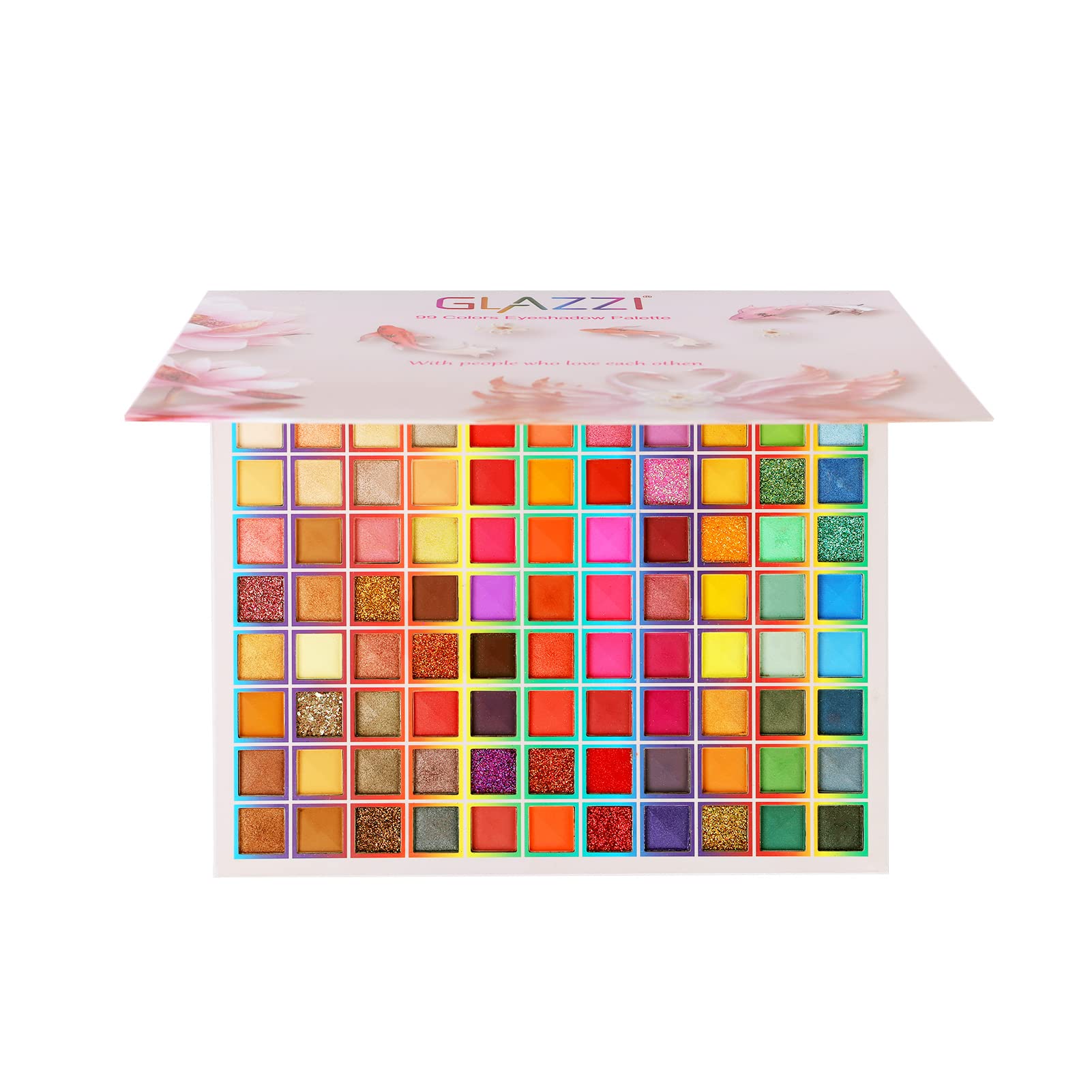 Paleta de sombra de ojos de 99 colores, paleta de sombra de ojos colorida, paleta de maquillaje profesional de arcoíris con purpurina mate, colorida de larga duración, altamente pigmentada, regalos 8