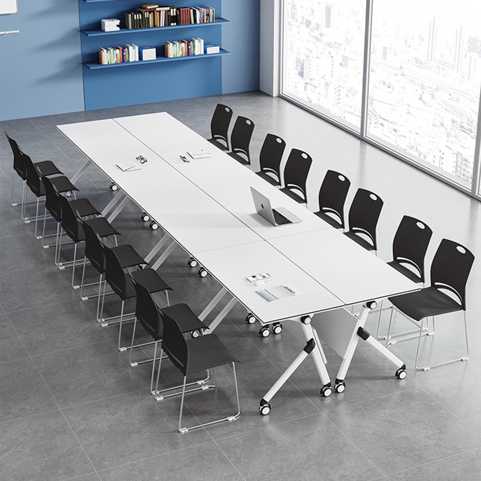 6 Foot Folding Conference Table Tribesigns 6FT Conference Table,