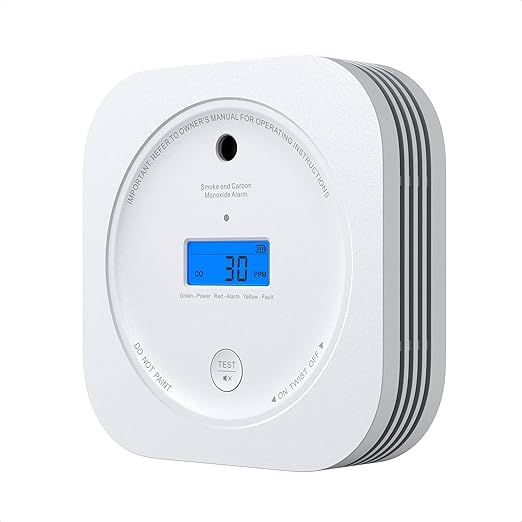 Smoke & Carbon Monoxide Alarm with Digital LCD Display, AEGISLINK