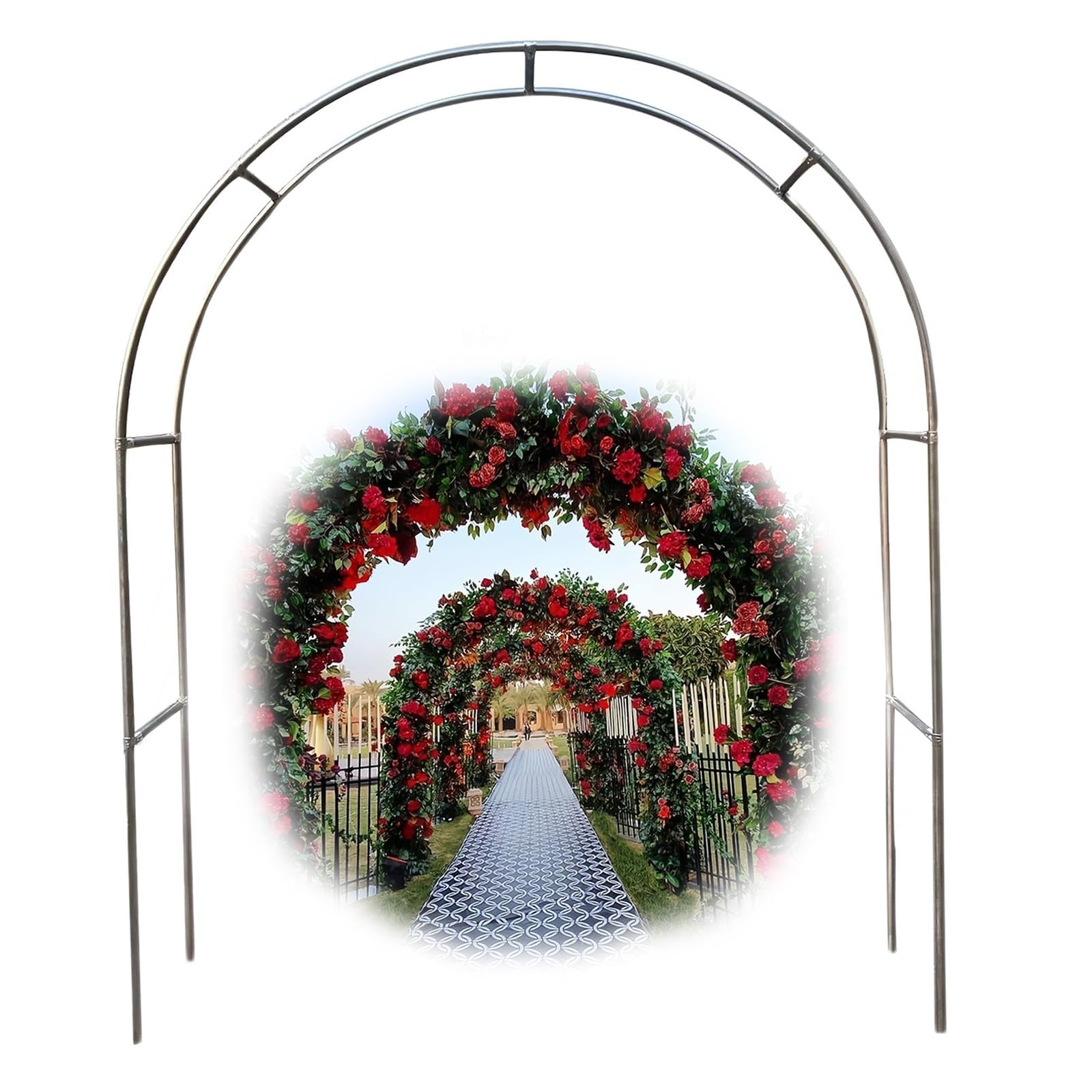 Arche de jardin en acier pour embellir vos fêtes en plein air