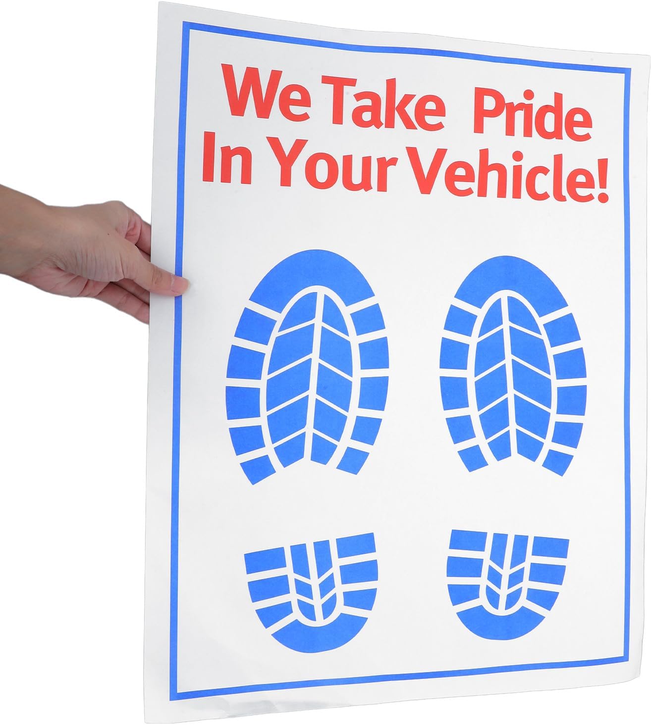 100pcs Disposable Car Paper Floor Mats Automotive Foot Pads Blue Temporary Floor Protection for Cars Interior Use