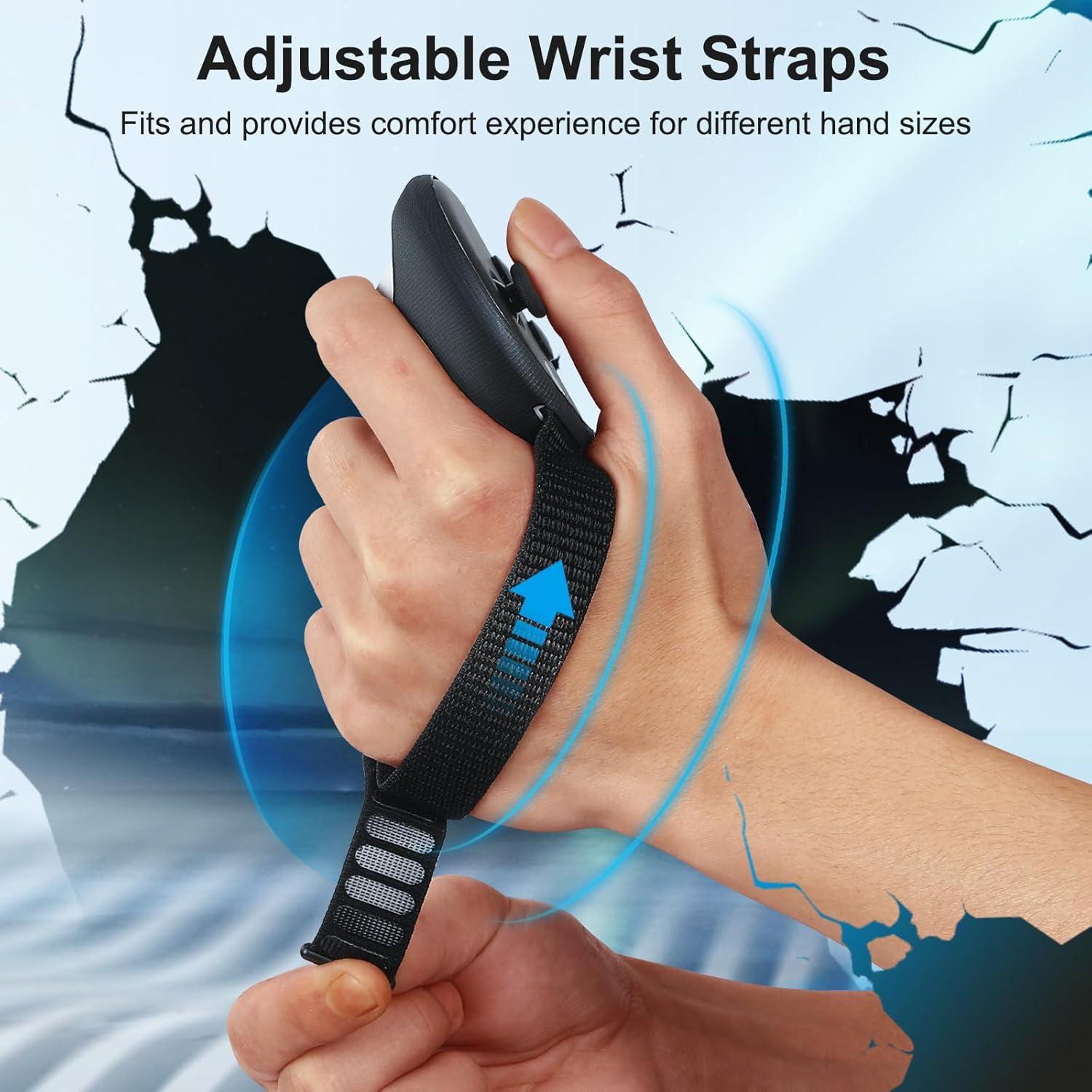 ODGG Upgraded Controller Grips Cover Compatible with Meta Quest 3S / Meta Quest 3 Accessories, with Battery Opening Cover and Adjustable Knuckle Straps Protector - Image 5