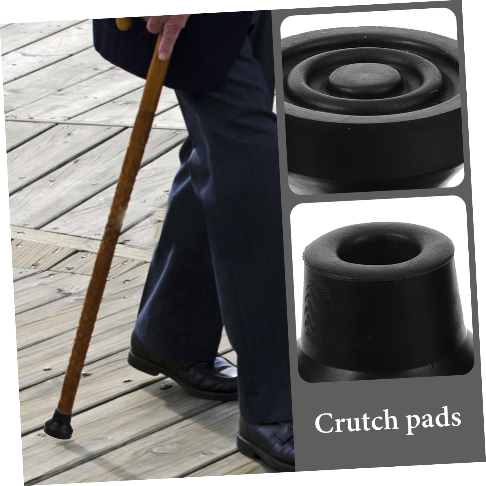 NULYLU Upgrade Your Walking Stick Pcs Skid Crutch Pads Cane Tips for Enhanced Stability