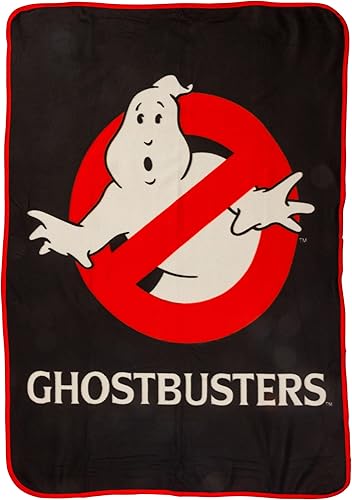 Silver Buffalo Ghost Busters Ghost Logo - Manta de forro polar de 45 x 60 pulgadas