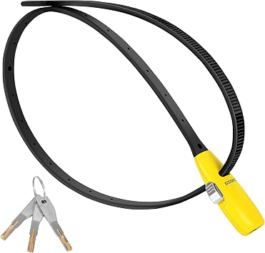 Zip tie Lock Lock - 30 Inches for Refrigerators and Skateboards 1 Set, Yellow