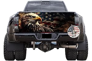 GRAPHIX EXPRESS Tailgate Decals for Pickup Trucks American Flag T346 Eagle
