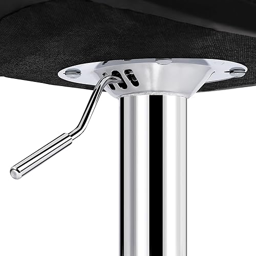 Miniatura 10 de Yaheetech Bar Stools Set of 4, Adjustable PU Leather Swivel Barstools, Modern Counter Stools with Back and Footrest, Counter Height Barstools for