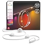 Festavia 150ft Permanent Outdoor String Lights, 80 Dimmable Lights, 55 Lumens Each, Weatherproof, Water-Resistant, White Wire, Color Ambience, Bridge Required