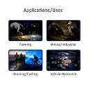 RISING Hunter Rechargeable Ultra Bright LED Headlamp | 5W LED with 2000mAh Li-ion Battery | 90° Adjustable Angle, Long Distance Head Torch Used in Agriculture, Camping, Fishing, Hiking gallery image