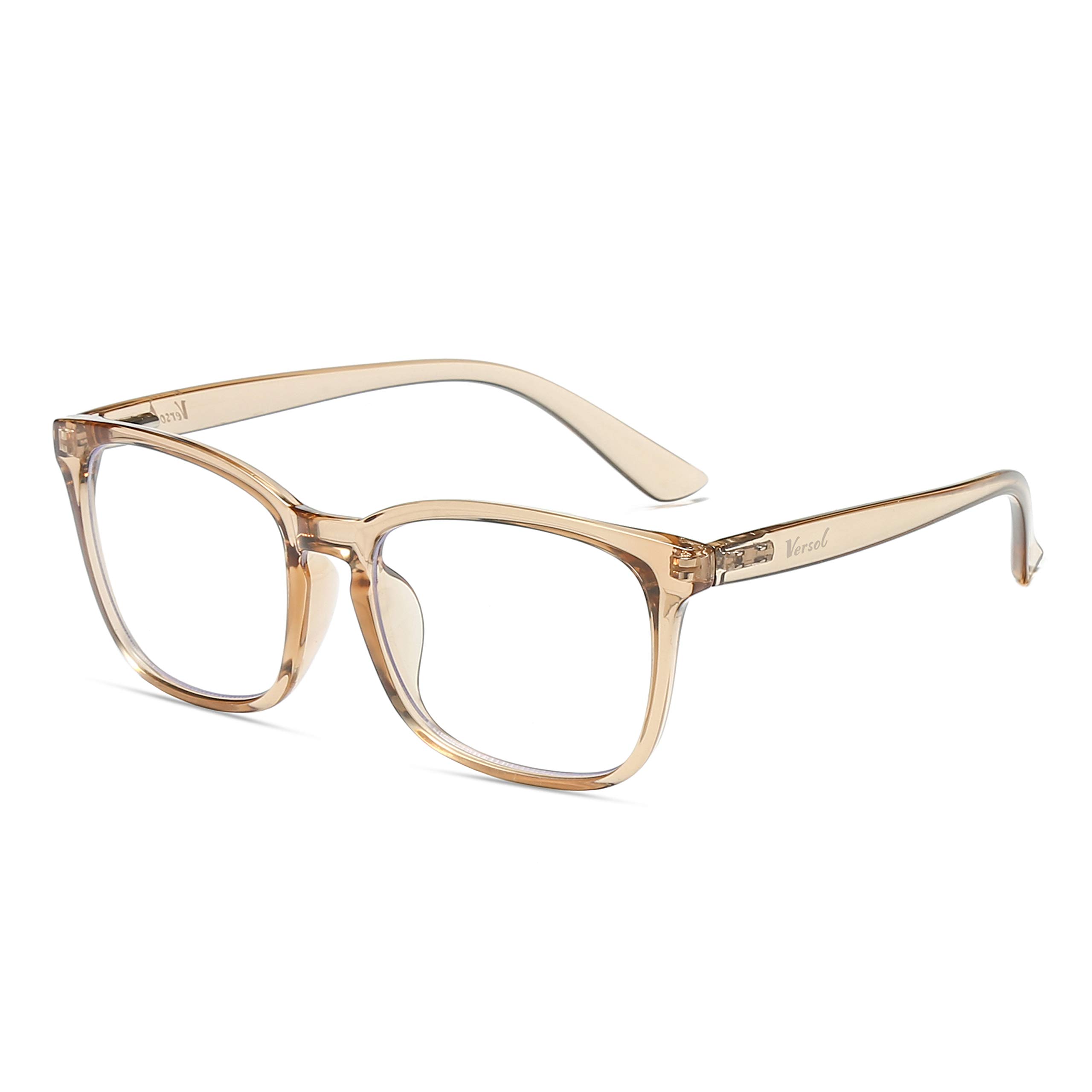 Versol Blue Light Blocking Glasses for Men Women Anti Eyestrain Computer Glasses with Metal Hinges Lightweight Frame