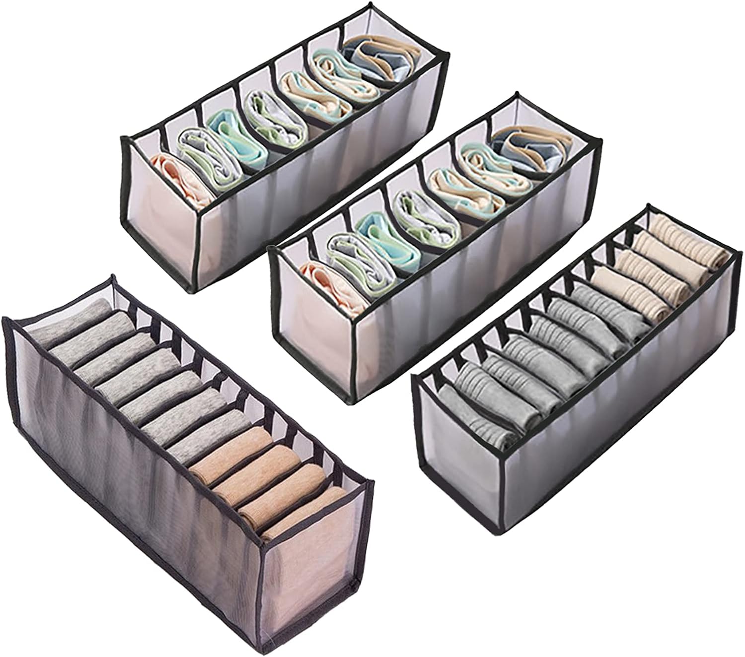 4 Set Underwear Drawer Organizer Sock Organizer Apartment