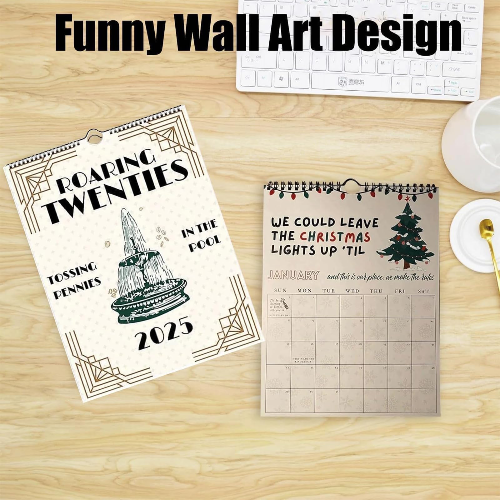 2025 Roaring Twenties Kalender – Wandkalender Mit Lyrics, Taylor Swift Design, 28,5x21 Cm