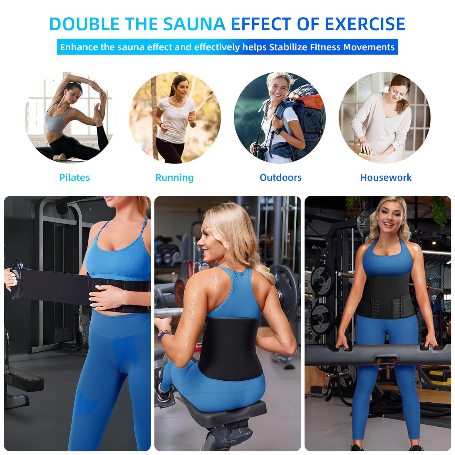 Entrenador de Cintura para Mujer, Vendaje para moldear el Cuerpo, cinturón de Sauna, Ejercicio de Cintura, Moldeador de Cuerpo, Faja Reductora de Cintura, corsé Entrenador de Cintura para Mujer,