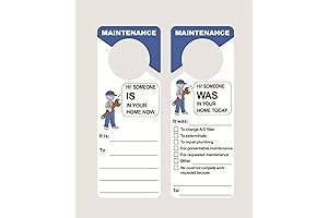 Maintenance Door Hanger Tag