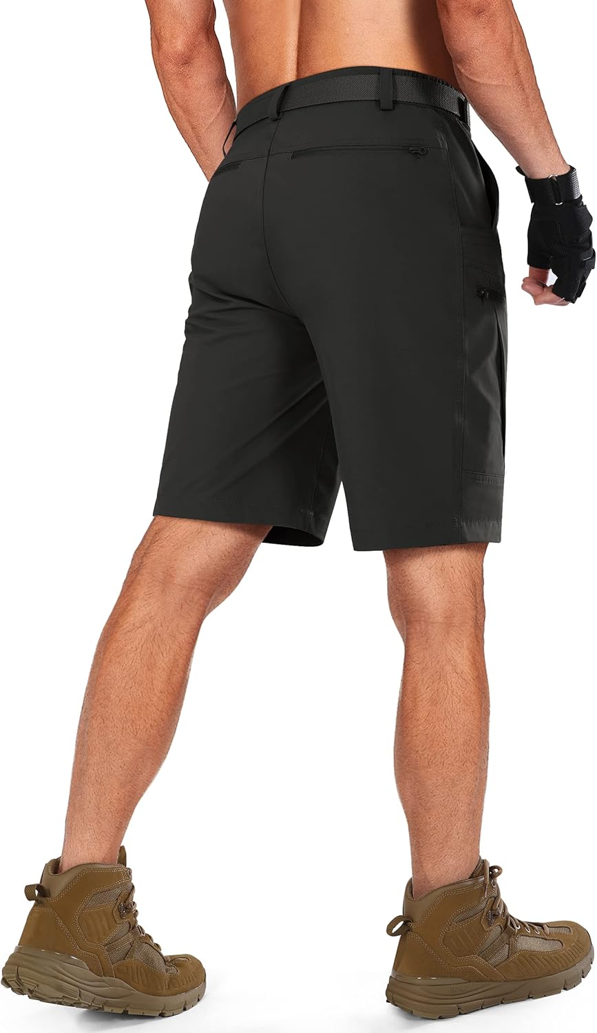 Mens Cargo Hiking Shorts Water Resistant Quick Dry Lightweight Breathable Tactical Shorts with Nylon Belt - Image 2