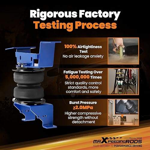 Miniatura 9 de maXpeedingrods Kit de bolsas de suspensión neumática trasera de 5000 libras para GMC Sierra Chevrolet Silverado 2500HD 3500HD 4WD 2020-2023 Kit de