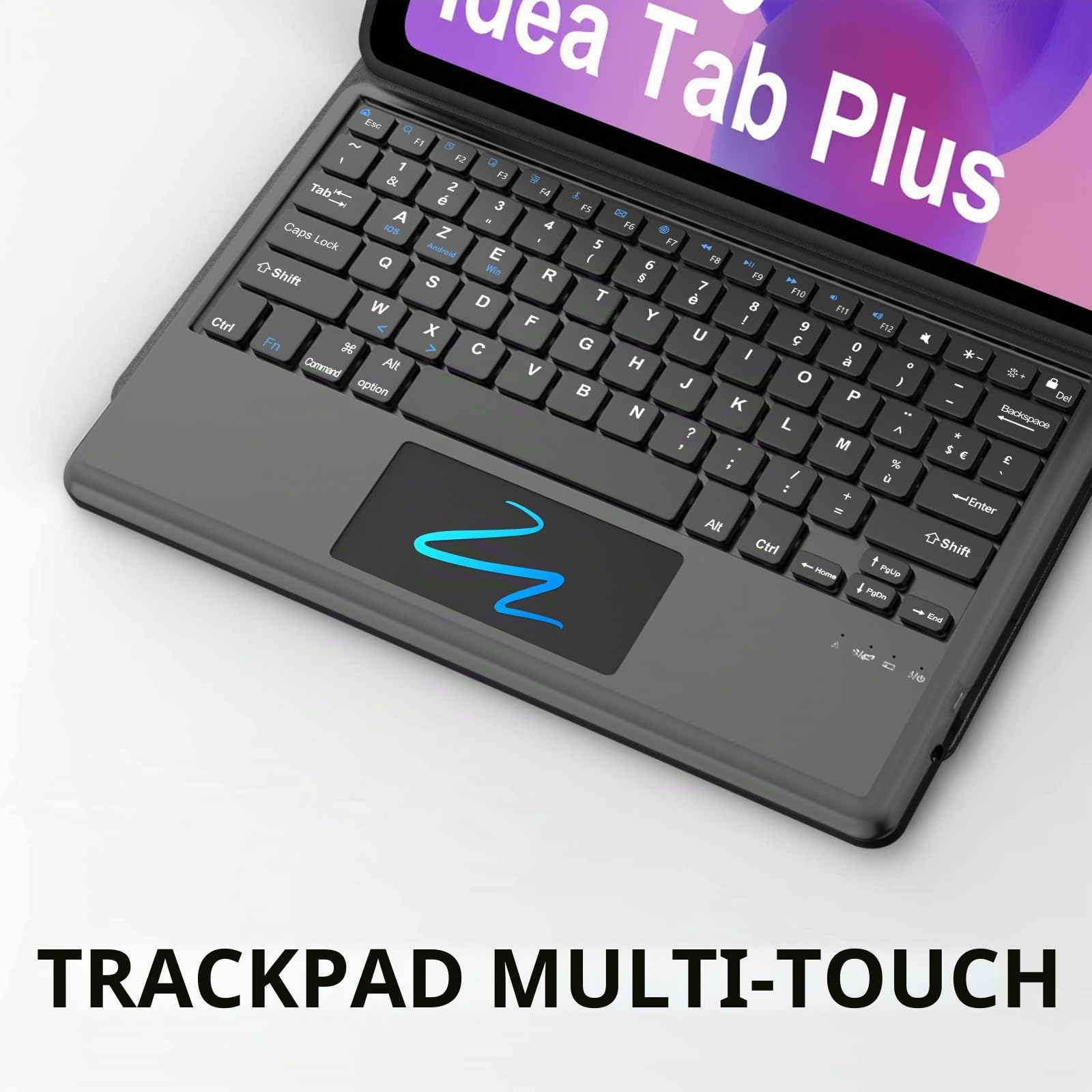JADEMALL Clavier avec Touchpad pour Lenovo Idea Tab Plus 12.1" 2025