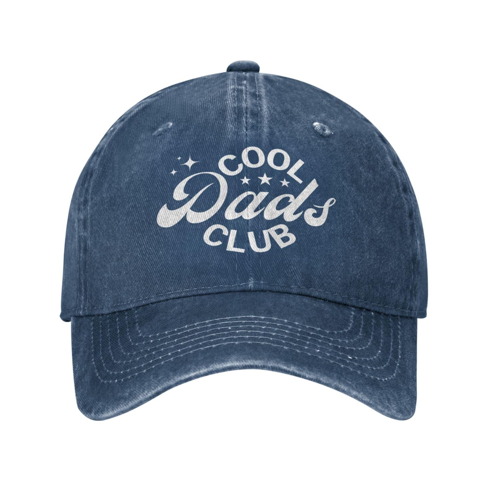 Fwjzdsp Unisex Navy Blue Cool Dads Club Hat Dad 2024 Daddy Father's Day Hat Men Women Tracker Hat Baseball Cap