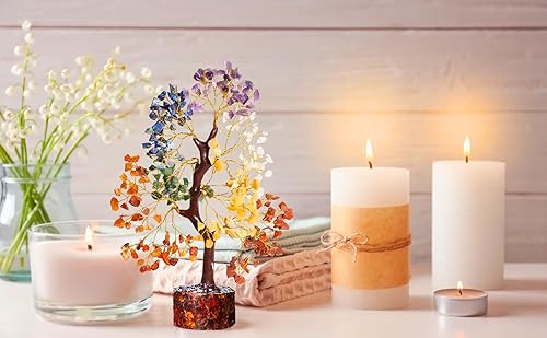 Miniatura 8 de AstraVeda Árbol de 7 chakras, árbol de la vida, árbol de cristal, árbol de Feng Shui, árbol de energía positiva, regalo de meditación, cristales y