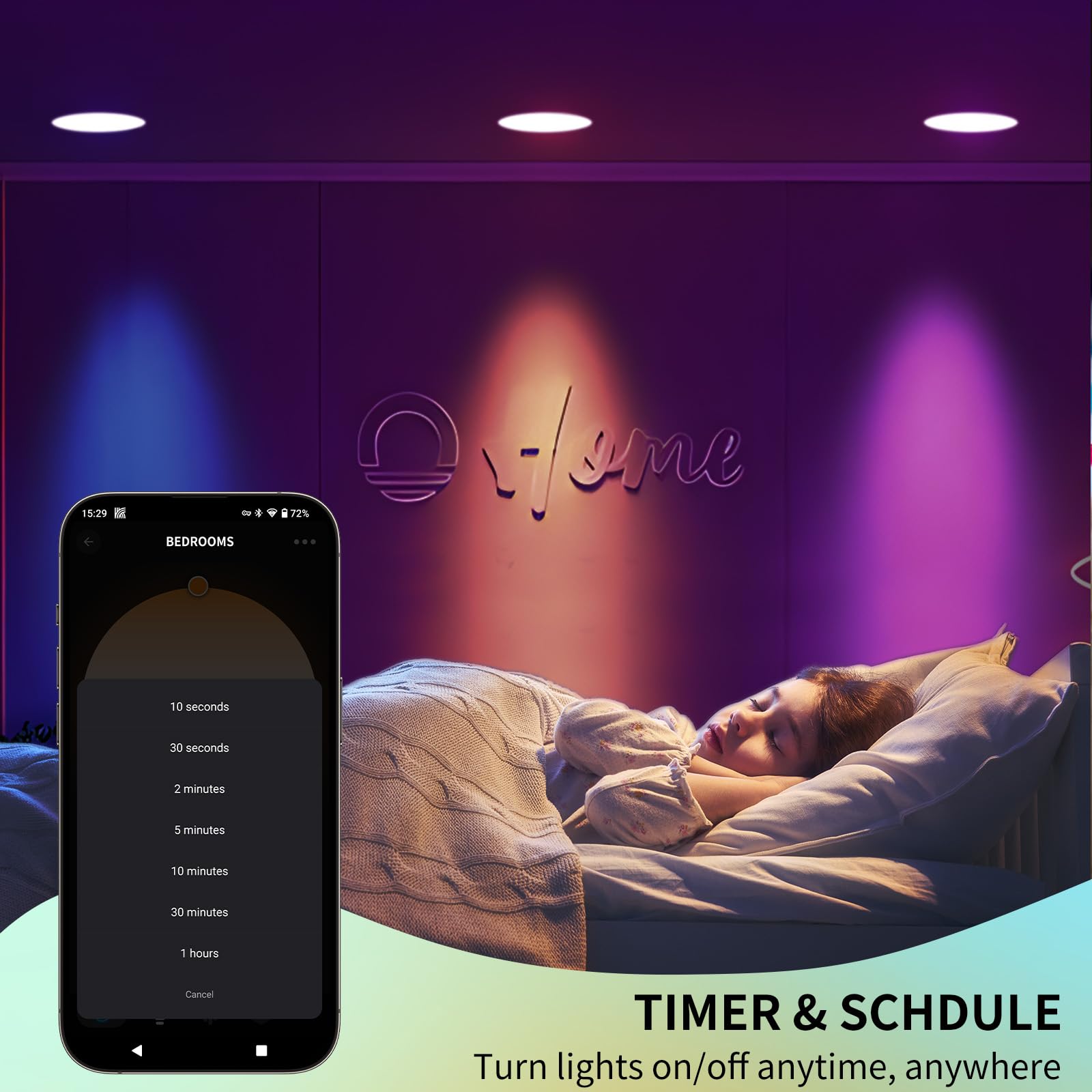 Paquete de 4 luces LED inteligentes empotrables de 6 pulgadas, ultra delgadas, WiFi, sin gris, luz descendente de 12 W 1200 lm con caja de conexiones, compatible con Alexa Google Assistant