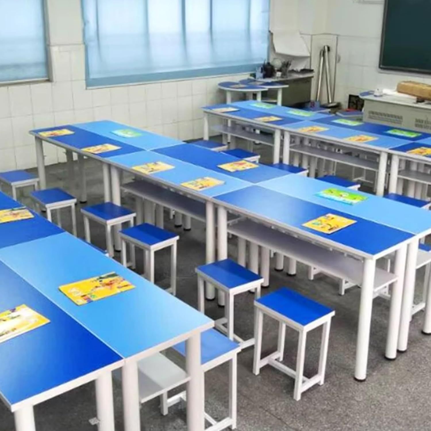 Kids Table and Chairs Set, Graffiti Desktop, Non-Slip Legs Computer Desk for Conference Rooms,Dining Room,Daycare,Classrooms(A3)