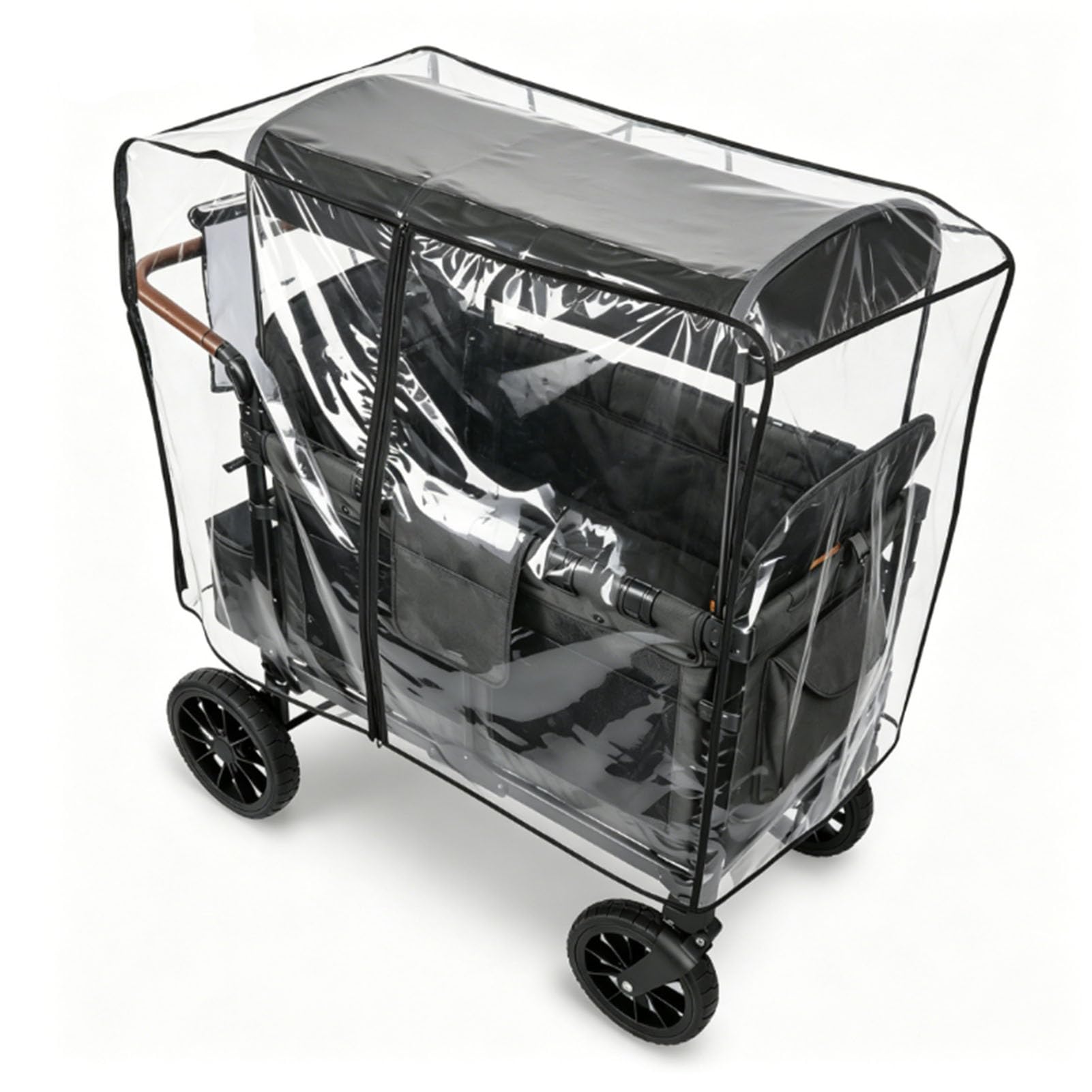 Copertura Antipioggia per Wonderfold W4 Wagon, Copertura Impermeabile Antivento per Passeggino con Visione Chiara, Fori di Ventilazione e Cerniera Laterale, Protezione a (125 * 55 * 110 cm)