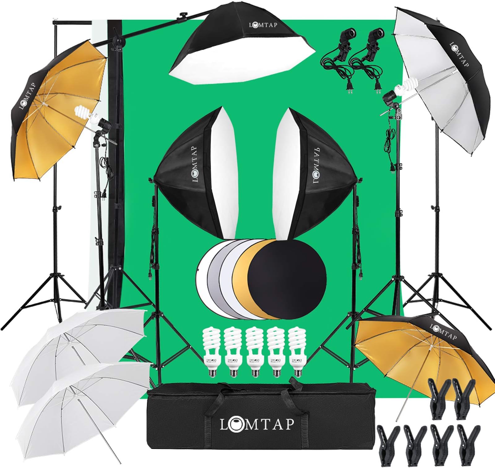 LOMTAP Photo Studio Lighting Kit Photography Studio Softbox Light Kit