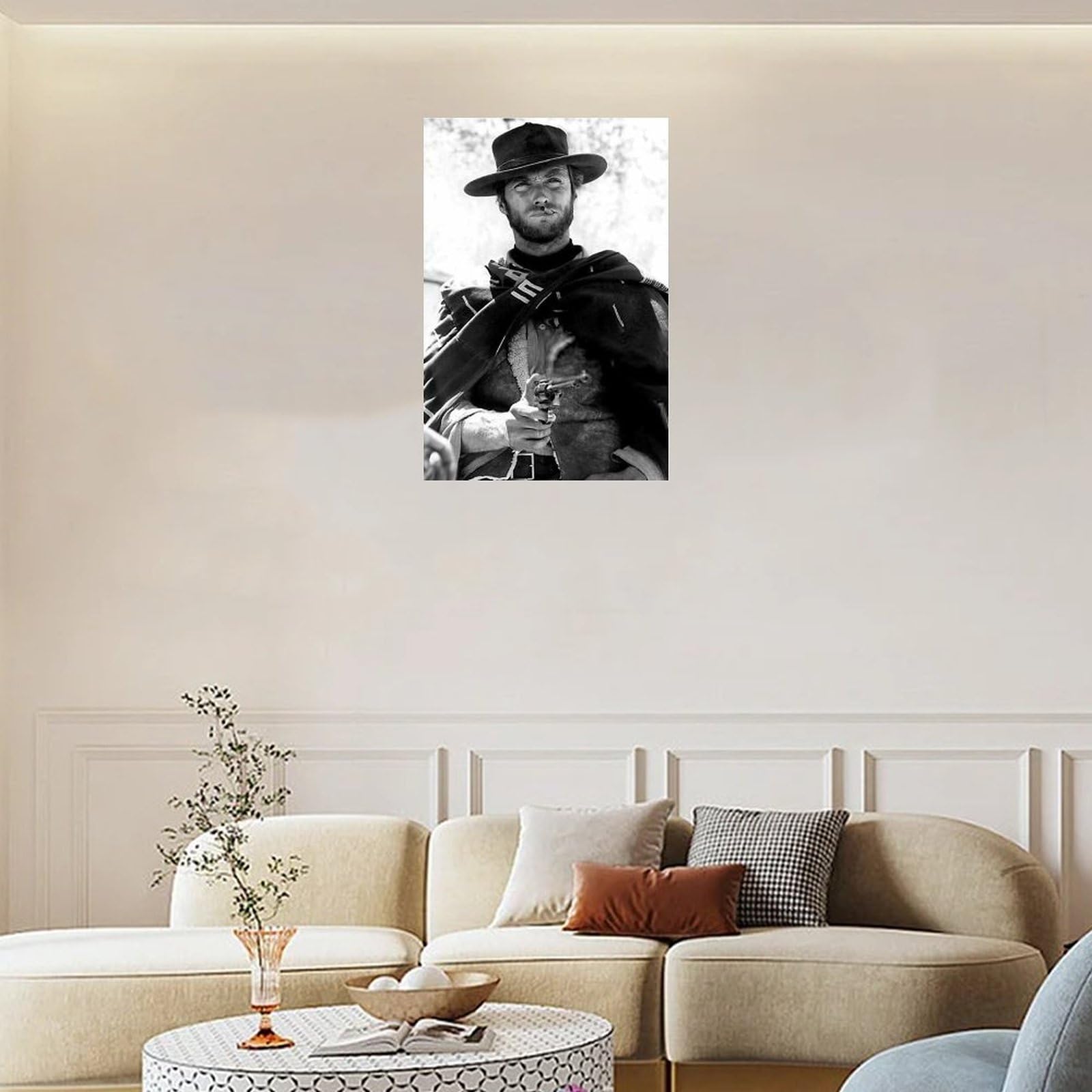 Clint Eastwood Lot de 4 affiches sur toile pour chambre à coucher, bureau, chambre, cadeau sans cadre, 50 x 75 cm Clint Eastwood Lot de 4 affiches sur toile pour chambre à coucher, bureau, chambre, cadeau sans cadre, 50 x 75 cm