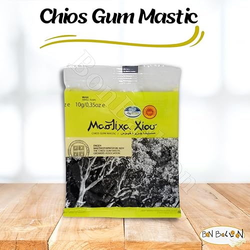 Miniatura 3 de Chios Pure Natural Gum Mastiha Mastiha Mastix Producto único con muchas cualidades beneficiosas utilizado en bebidas, panaderías y cocina (3 bolsas