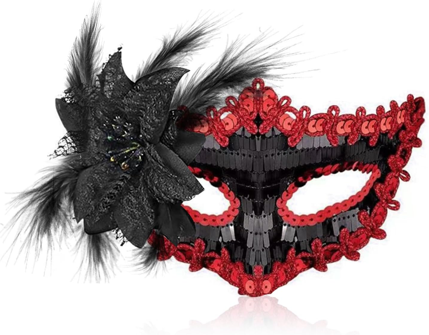MYMENU Masquerade Mask for Women Men Couple Shiny Venetian Halloween Masks for Costume Cosplay Party Prom Ball