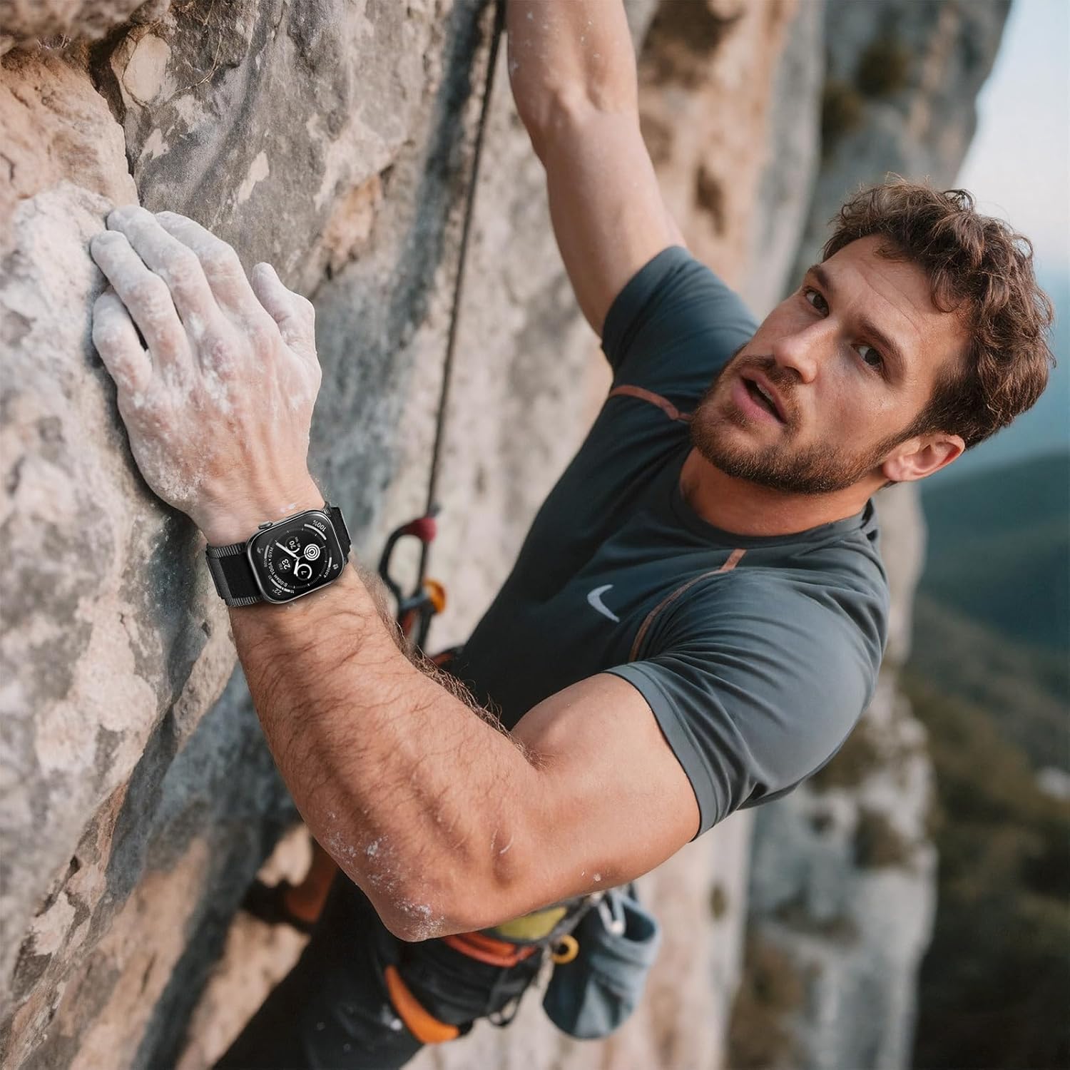 SUNFWR Rugged Nylon Band for Apple Watch Ultra 3&2&1 49mm 46mm 45mm 44mm 42mm Men,Velcro Tactical Military Strap for iWatch Series 11/10/9/8/7/6/5/4/3/2/1/SE - Image 8