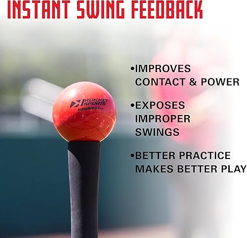 Miniatura 5 de Rukket Paquete de 3 bolas de baseball/softball con peso. Bolas pesadas para práctica de golpear o lanzar (1 lb/ 16 oz 3 pulgadas de diámetro)