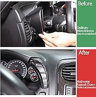Vista 2 de Cubierta de botón para salpicadero compatible con Chevy Corvette C6 2005-2013, cubierta de bisel del velocímetro, marco interior de accesorios