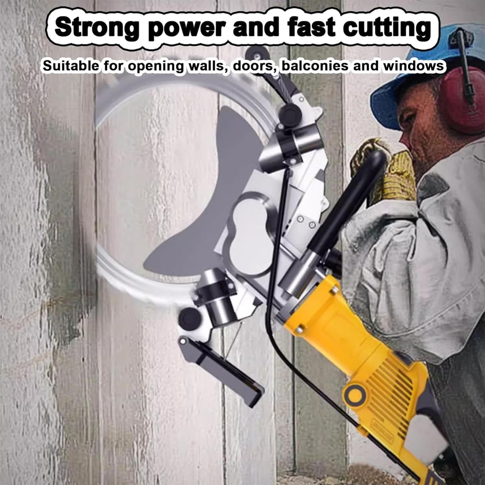 Fraise à rainurer murale électrique, moteur sans balais pour une coupe de précision, design sans angle mort, taux de coupe efficace pour le granit, la pierre et la brique