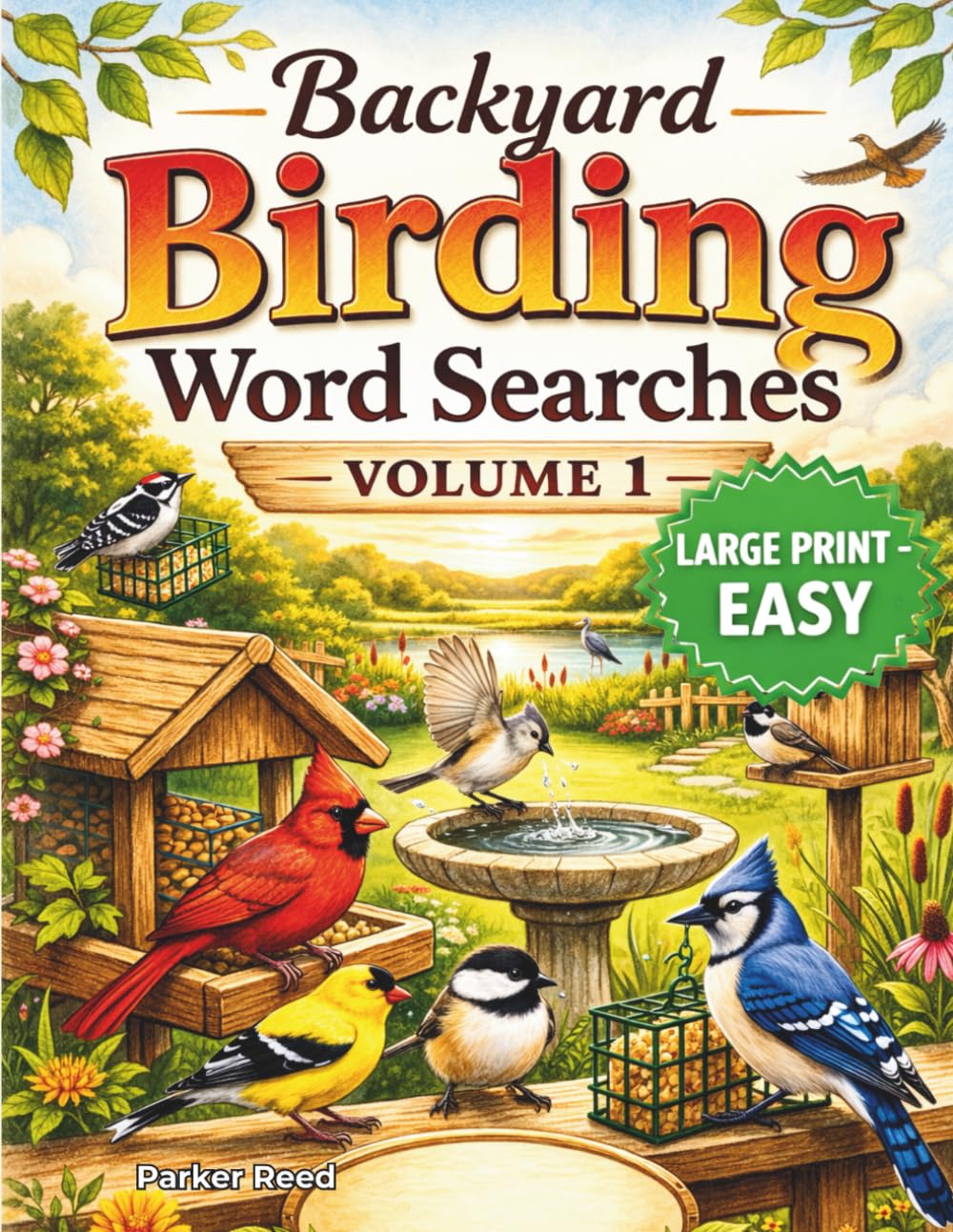 Backyard Birding Word Searches: Easy Puzzles for Bird Lovers - Large Print - Volume 1