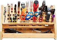 Vista 7 de Bamboo Screwdriver Organizer Rack Desktop Hand Tool Stand and Repair Tool Storage Holder