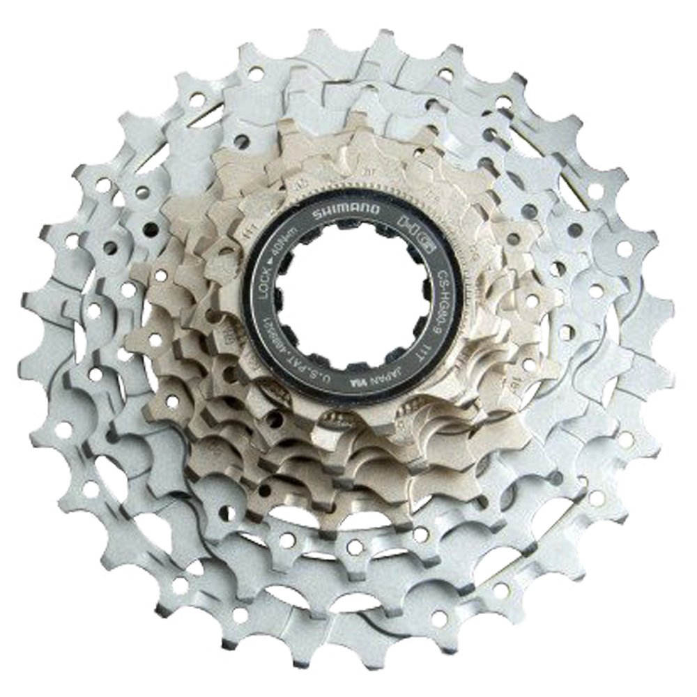 SHIMANO CS-HG80, Cassetta Pignoni Unisex-Adulto, Argento